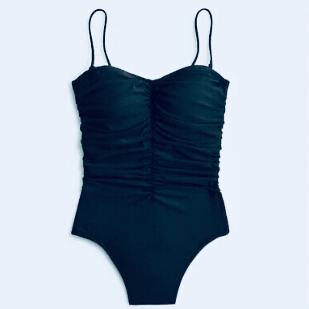 NWOT- J. Crew Sweetheart Neck Ruched One Piece